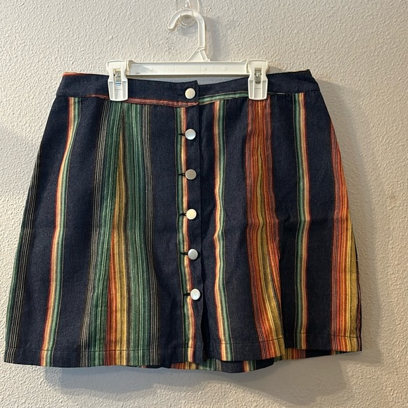 SMP Dresses & Skirts - SMP striped button front skirt size large
